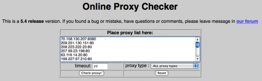 Comment fonctionne le site Online Proxy Checker