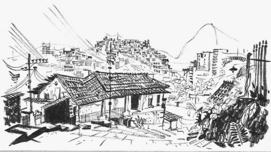 Esquisse des favelas Ã  Rio